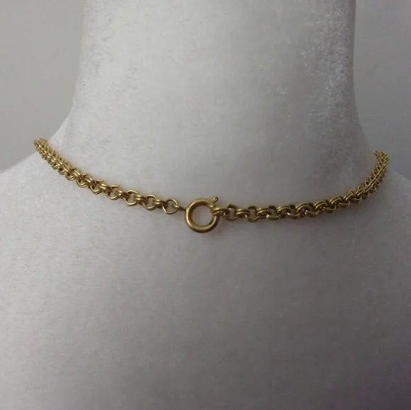 1972 Vintage Avon Faux Amethyst Gemstone Gold Tone Pendant Necklace 30" Chain - Picture 4 of 8